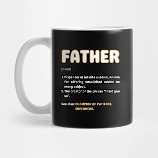 Father definition. Fake dictionary Mug